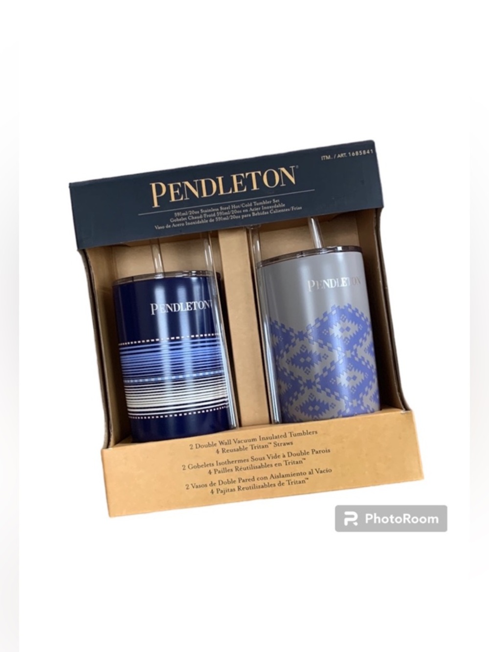 Pendleton 2 Pack Printed Stainless Steel Tumblers Set